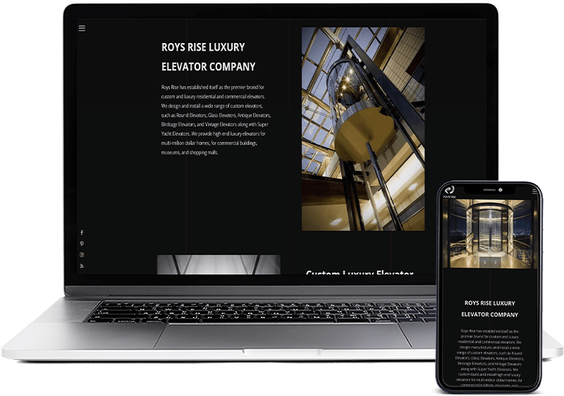 نمونه کار طراحی سایت شرکتی آسانسور سازی رویز رویس