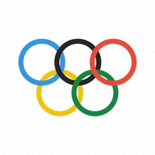 لوگوی المپیک به عنوان مثال برای لوگوهای انتزاعی